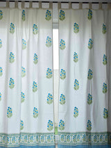 Miskin - Hand block printed curtain (8 ft)