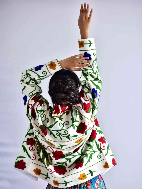 meraki - hand embroidered Reversible jacket