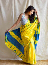 Not so mellow - mul tie and dye saree