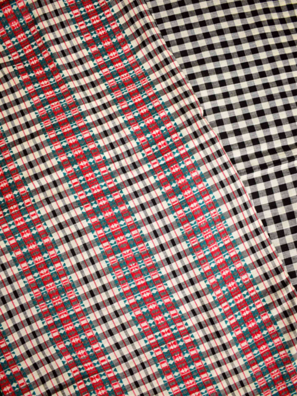 Checks - Kashida handloom cotton saree