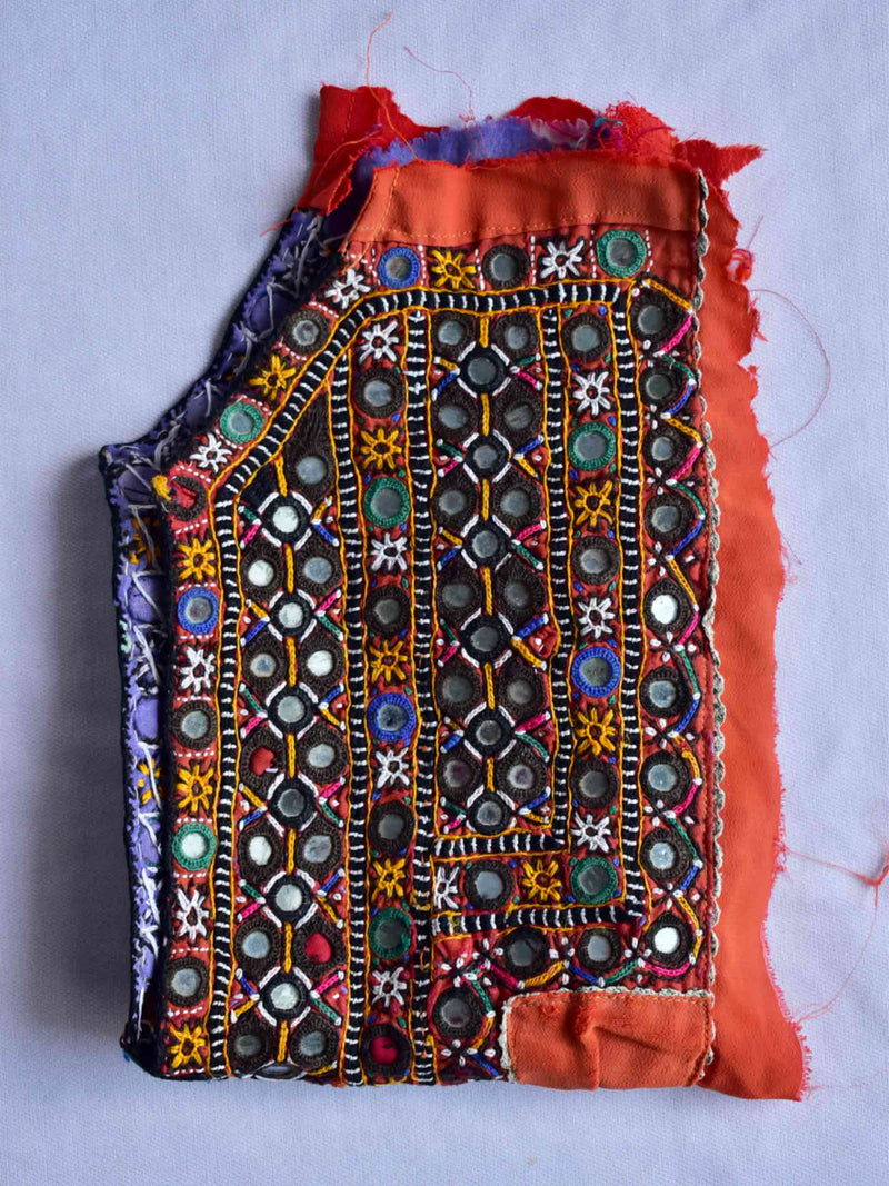 048 Vintage Mirror work Front Dress Patch 14*11