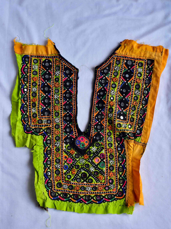 050 Vintage Mirror work Front Dress Patch 13*11