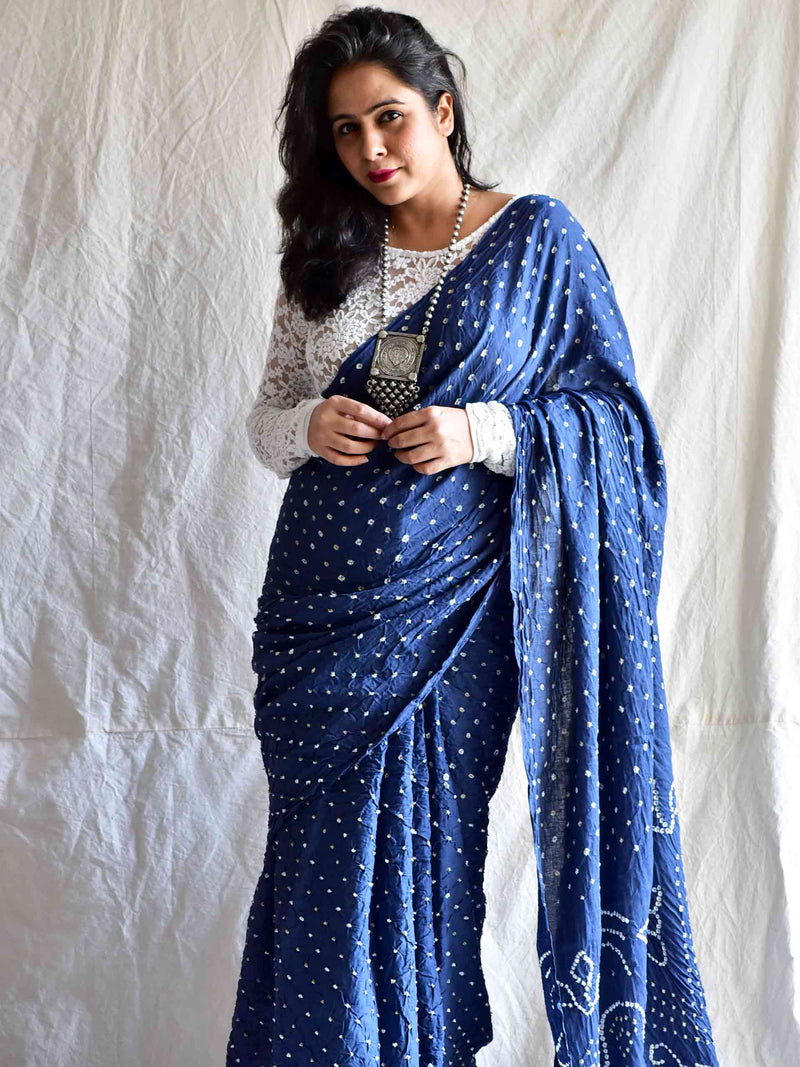 Lapis -  Bandhej Saree