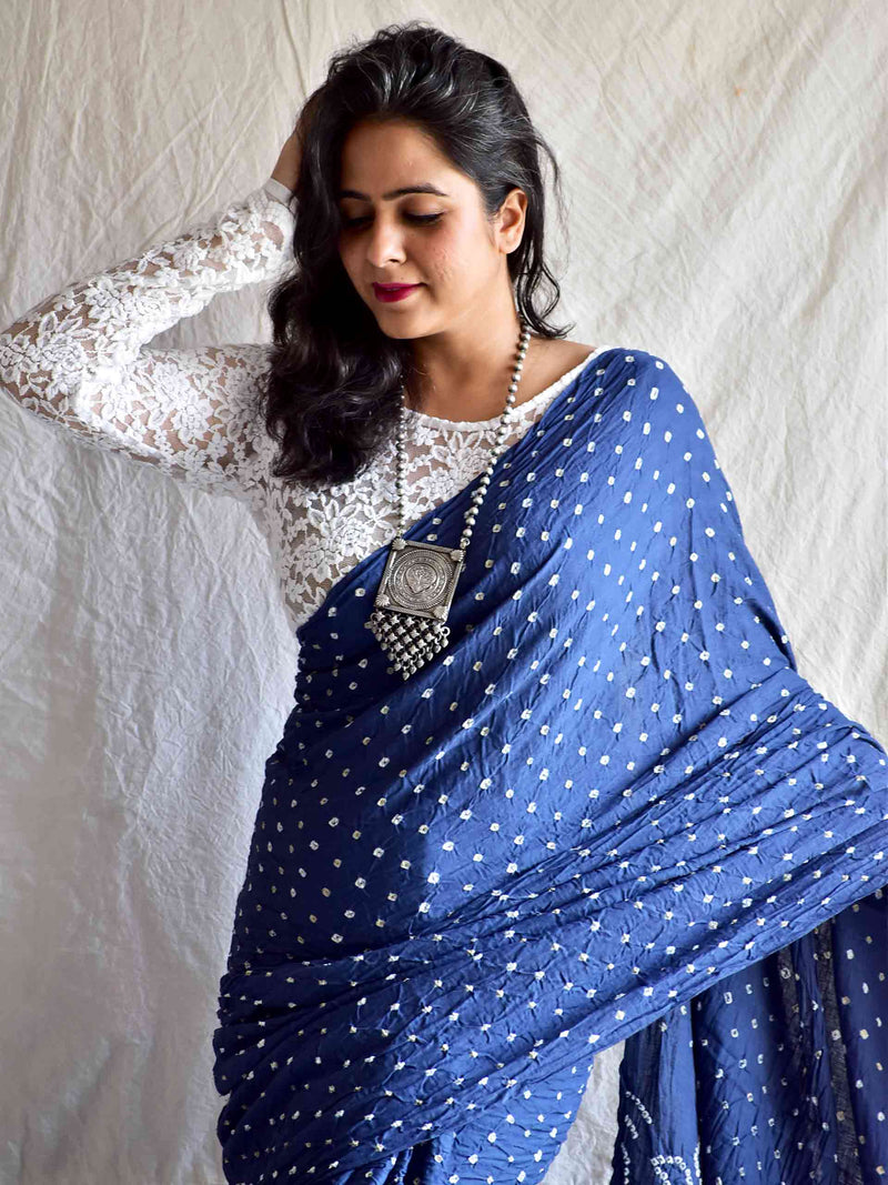 Lapis -  Bandhej Saree