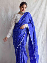 Neela ambar -  Bandhej Saree