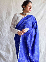 Neela ambar -  Bandhej Saree