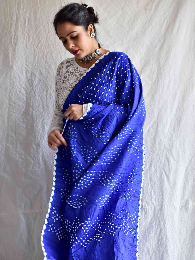 Neela ambar -  Bandhej Saree