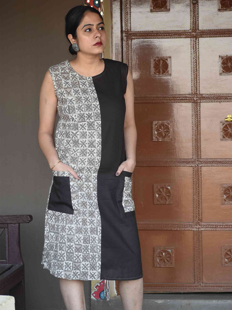 Buy Dabu hand block printed dress online