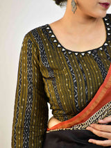 Rimjhim - Ikat Kutch mirror work blouse