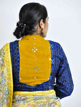 Rainfall - Ikat Kutch mirror work blouse