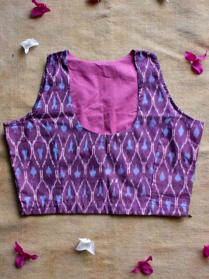 Orchid Ikat Handwoven blouse