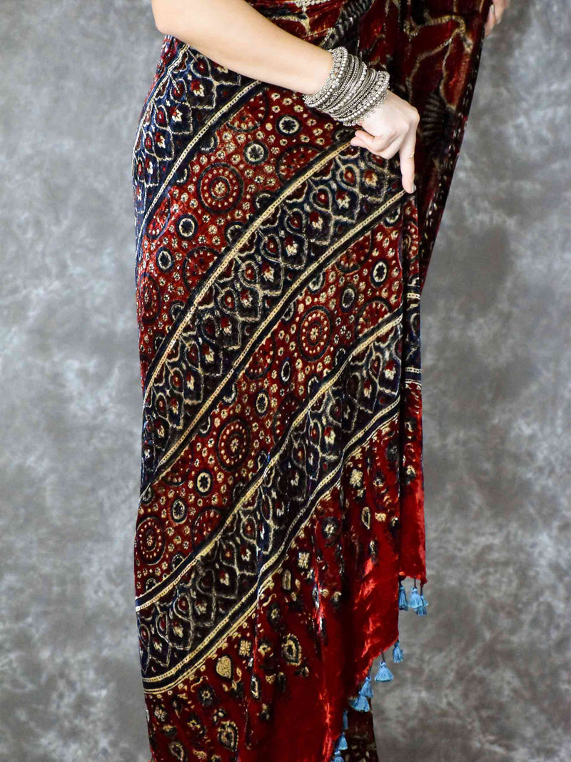 Buy Velvet Saree for Women