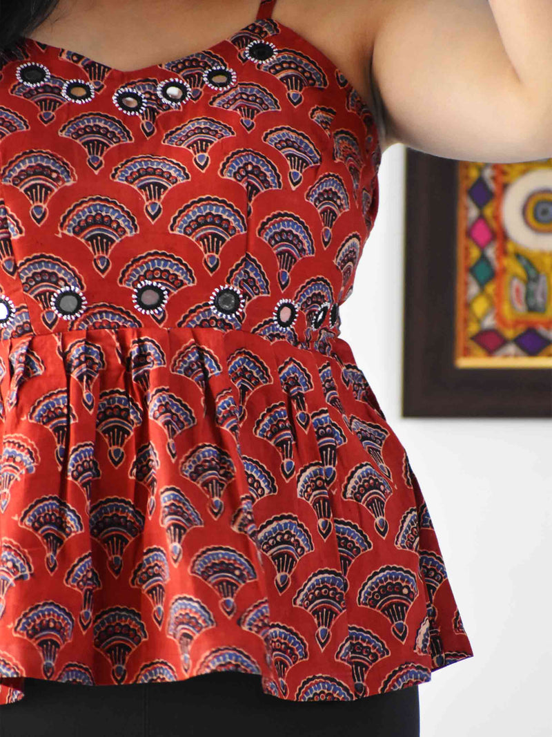 kutch mirror work blouse