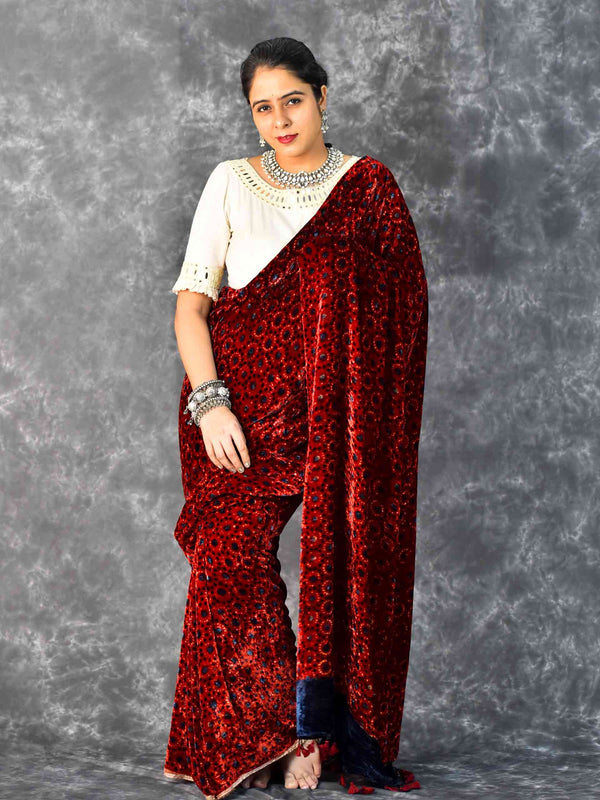 Buy Velvet Sarees Online