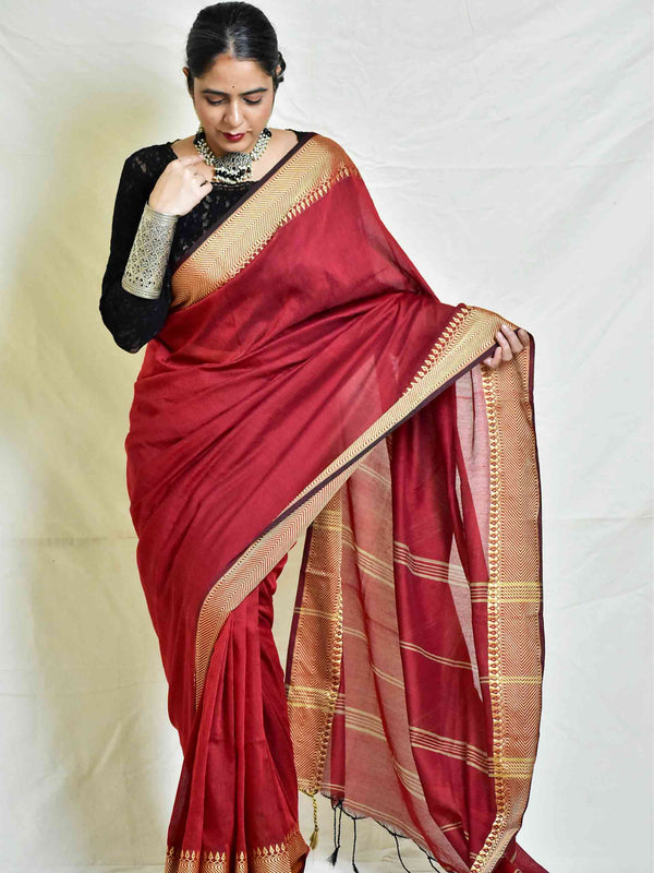 Rudraksh - cotton saree with woven border