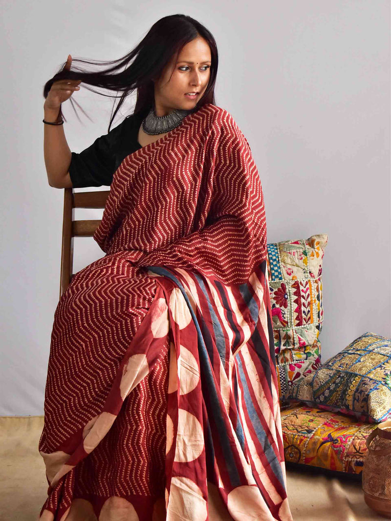 Soni - Ajrakh modal Silk Saree
