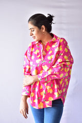 Robin - Printed Cotton oversized Shirt