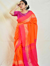 Raas - cotton saree with woven border