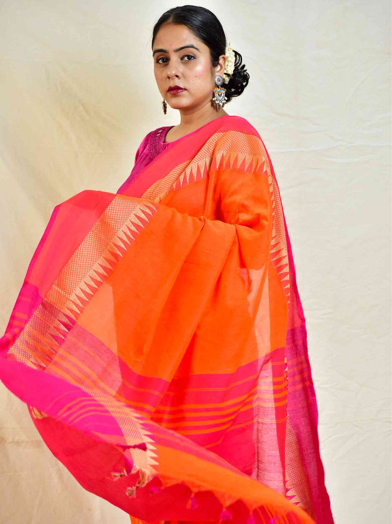 Raas - cotton saree with woven border
