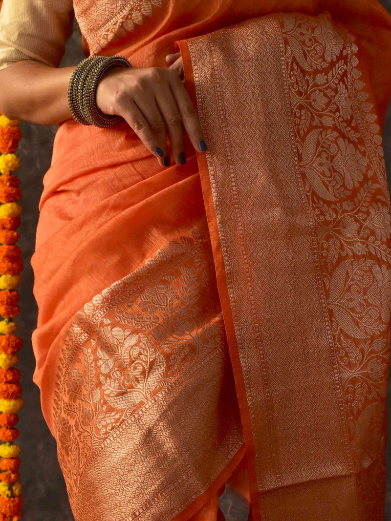 Narang - Linen Zari Saree