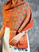 Buy Ajrakh Handloom Merino Wool Stole Online