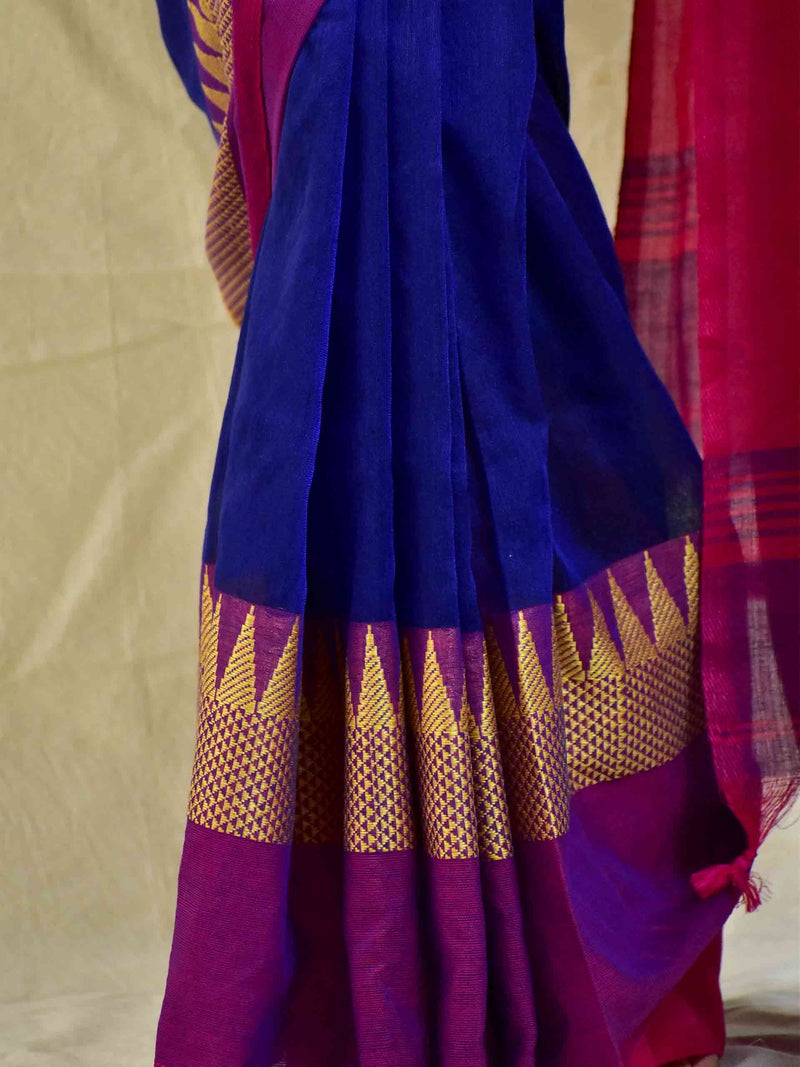 Raj - cotton saree with woven border