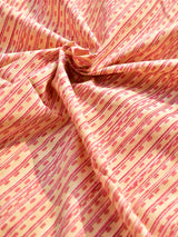 Pink dots- Hand block printed Cotton fabric $38 per meter