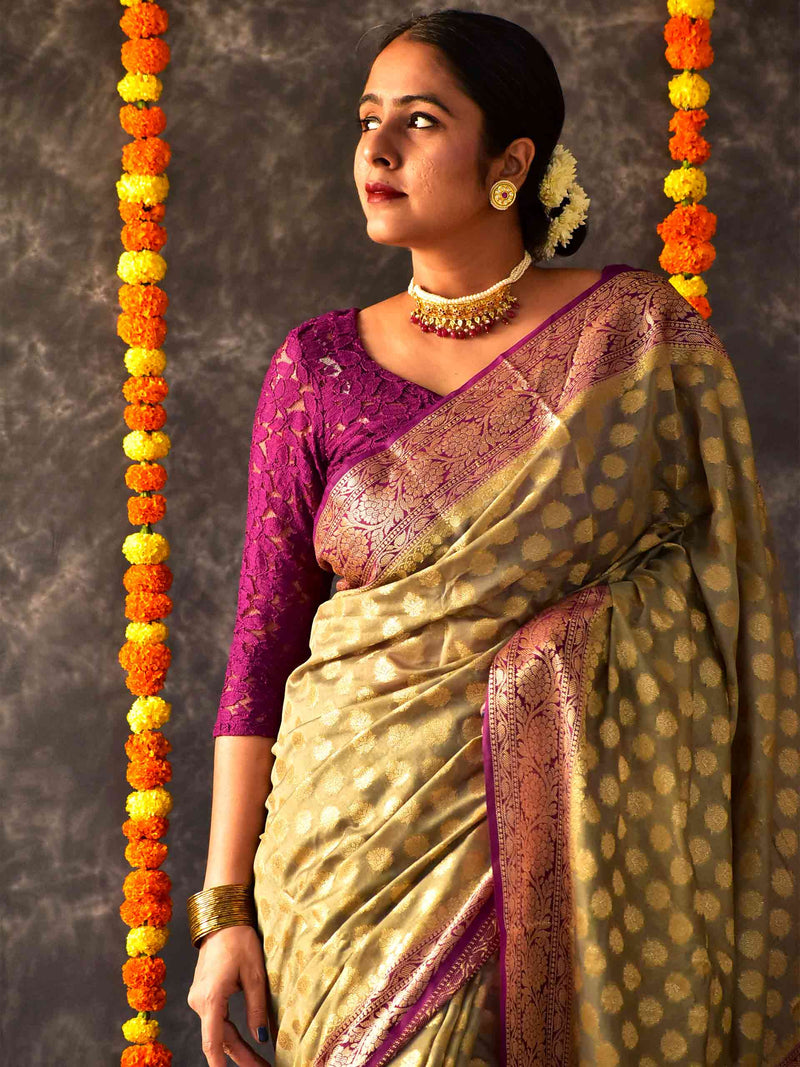 Kashish - Georgette zari Saree