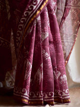 Indie - Dabu Chanderi silk saree
