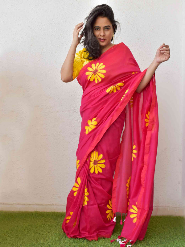 Phool - handpainted saree