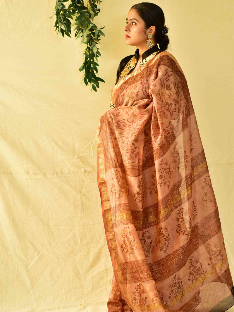 Meena- Dabu Maheshwari silk saree