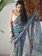 Holi Inspired Chanderi Silk Saree