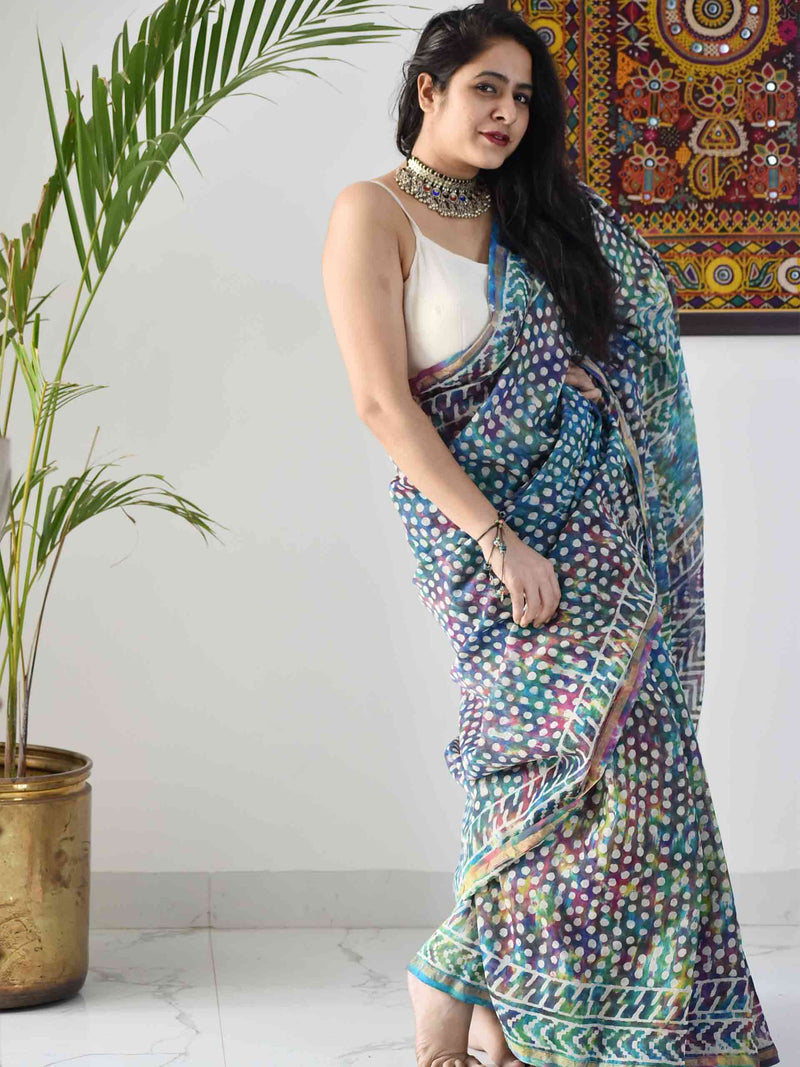 Holi Inspired Chanderi Silk Saree