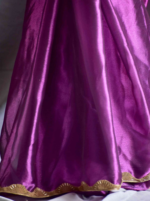 Purple Panache - Organza saree