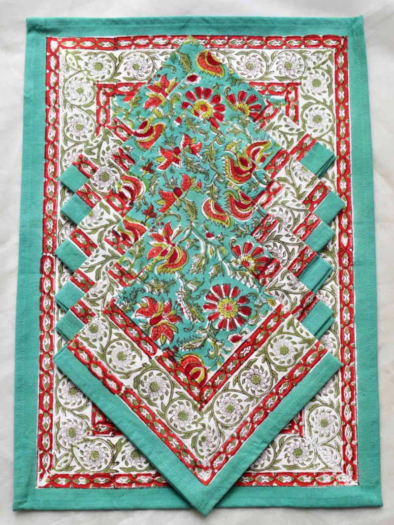 Anaar - Table mat and napkin set of 6