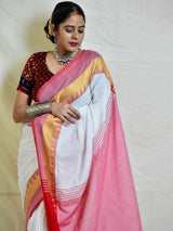 Mala - cotton saree with woven border