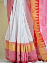 Mala - cotton saree with woven border