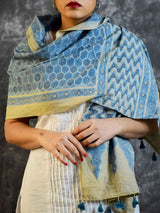 Buy Ajrakh Handloom Merino Wool Stole Online