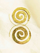 Spiral - Gold plated earring