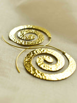 Spiral - Gold plated earring