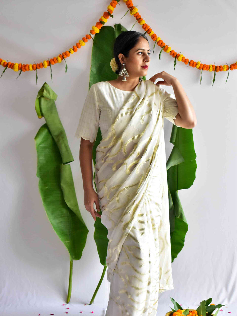 Thrikkarkara- Georgette Jacquard saree