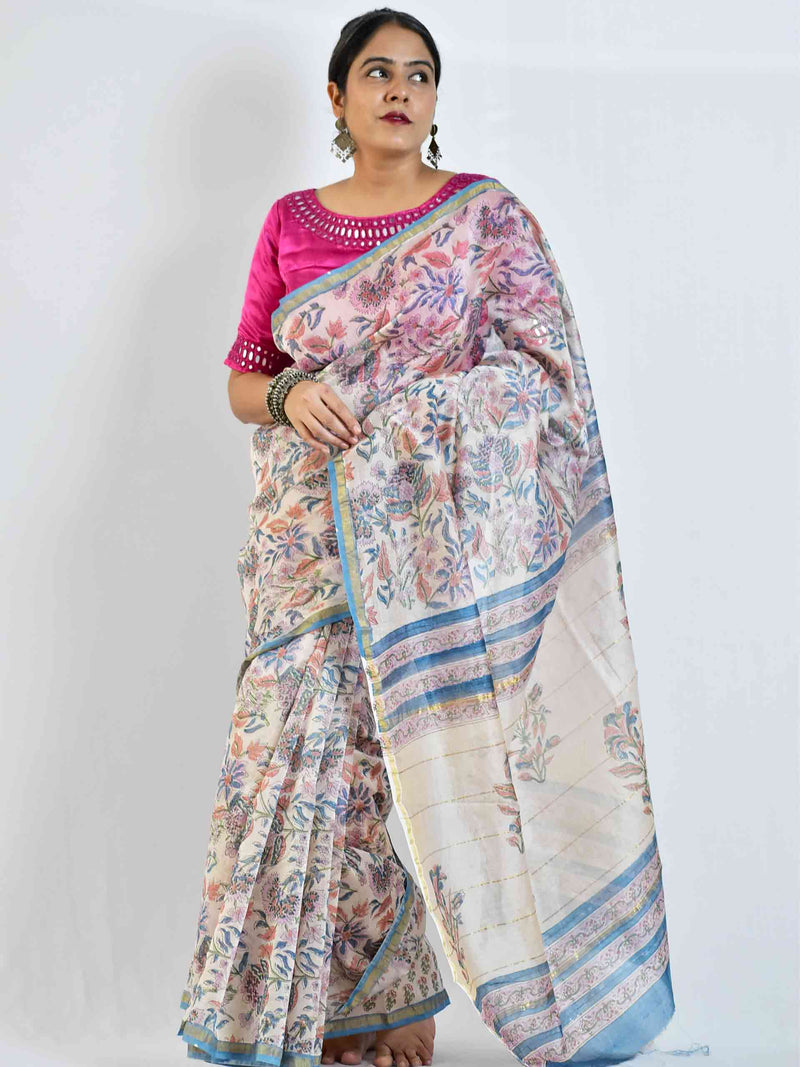 Tum ho - Dabu Chanderi silk saree