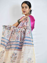 Tum ho - Dabu Chanderi silk saree