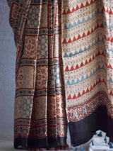Misu - Ajrakh mashru silk saree