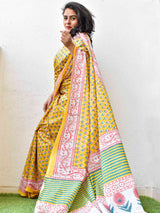 Dhoop - Dabu hand block printed cotton saree