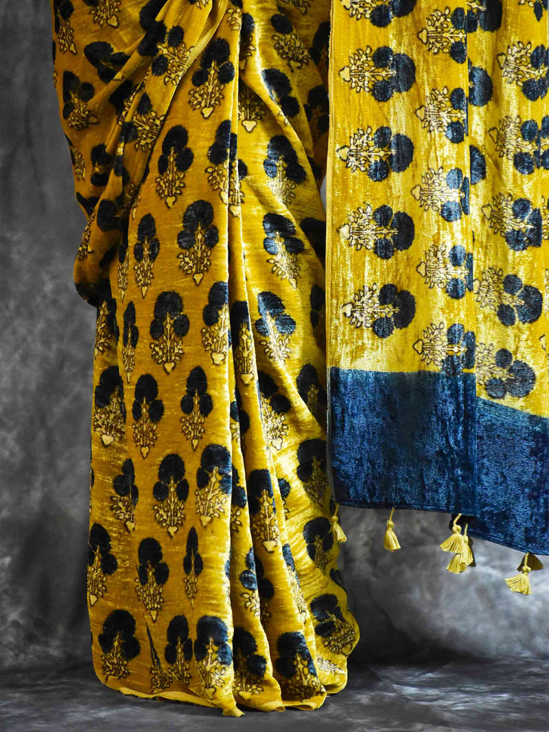 Buy Ajrakh Silk Saree Online