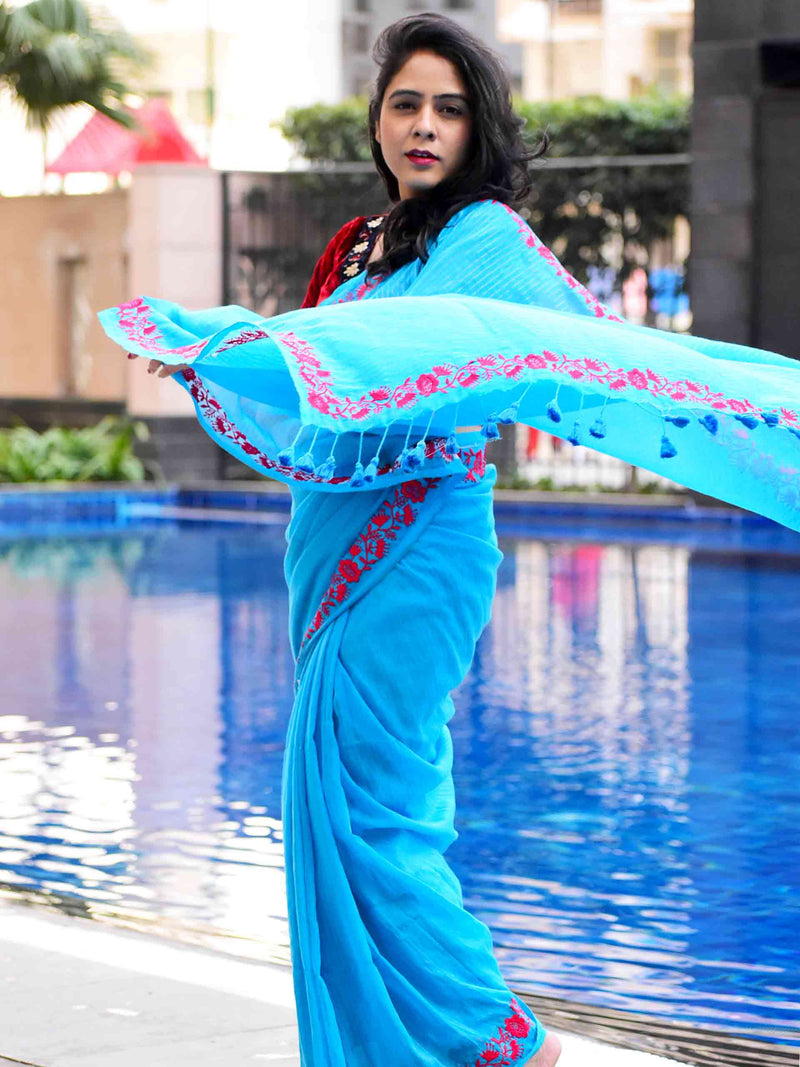 Buy Embroidered Saree Designs
