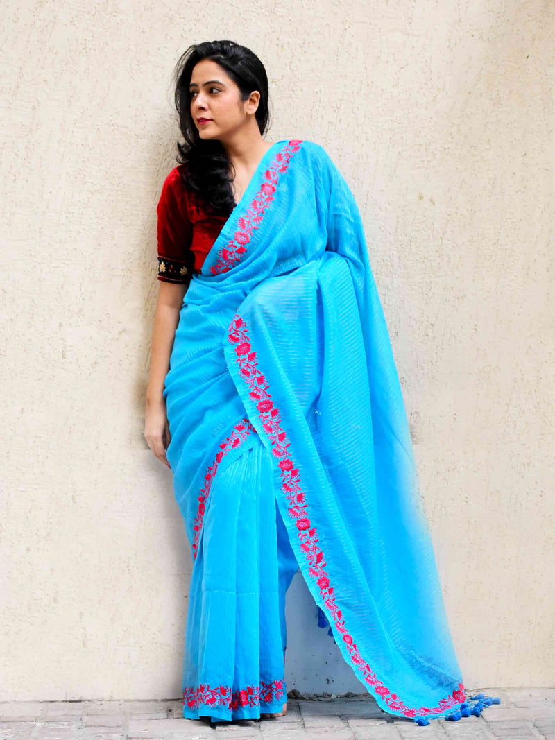 Buy Embroidered Saree Designs