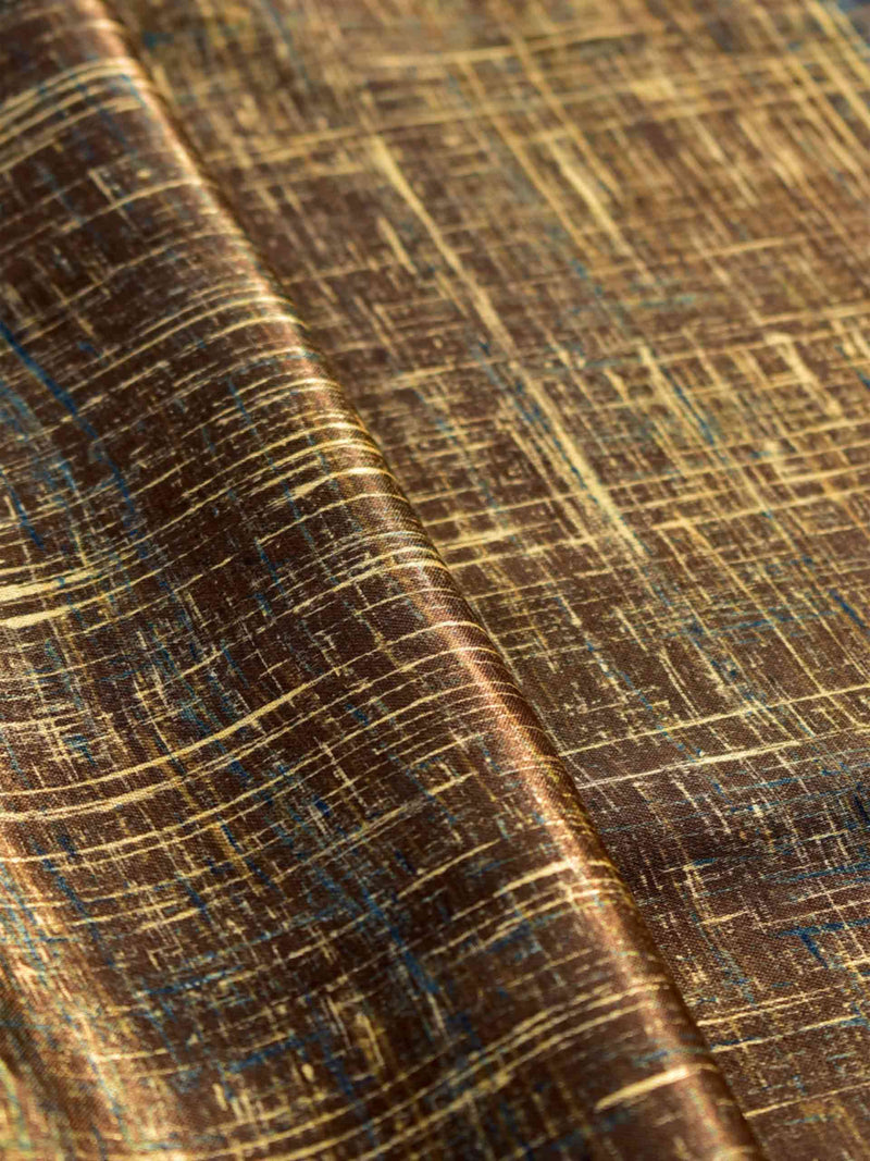 Artistry - Ajrakh Hand block printed Mashru silk fabric $47 per meter