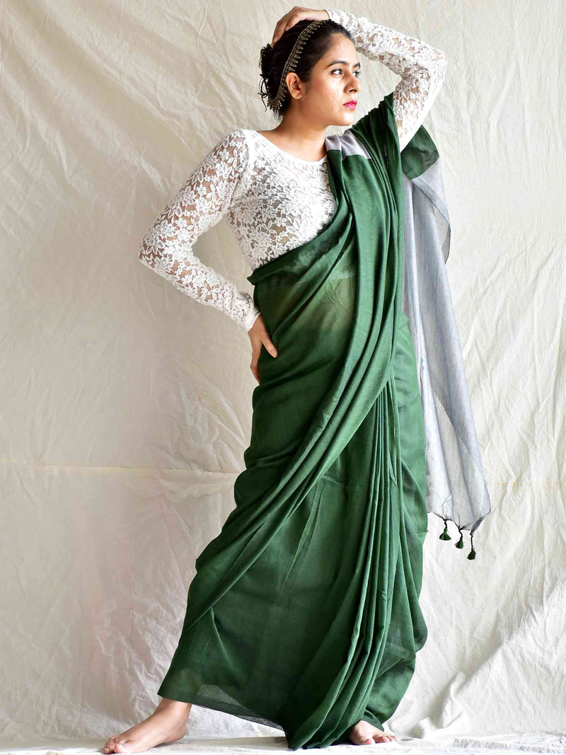 Warrior Princess - Dual shaded mul cotton saree